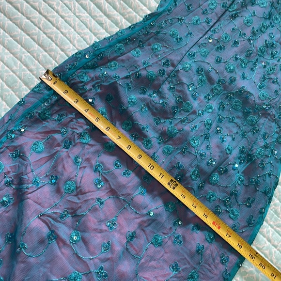 Papel boutique evening, silk floral beaded strapless gown - Picture 10 of 12